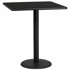 Emma+Oliver Emma And Oliver 36" Square Black Laminate Bar Table Top-24"RD Base 13 Emma+Oliver Emma And Oliver 36" Square Black Laminate Bar Table Top-24"RD Base -Emma+Oliver shop unnamed file 2521