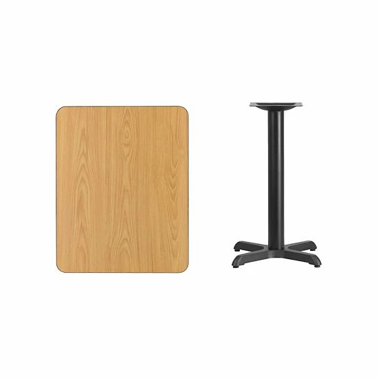 Emma+Oliver Emma And Oliver 24"x30" Rectangular Natural Laminate Table Top With 22"x22" Base 3 Emma+Oliver Emma And Oliver 24"x30" Rectangular Natural Laminate Table Top With 22"x22" Base - Image 3