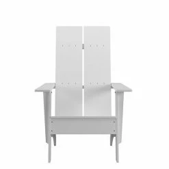 Emma+Oliver Emma And Oliver Set Of 2 White Modern Dual Slat Back Indoor/Outdoor Adirondack Style Chairs -Emma+Oliver shop unnamed file 2539