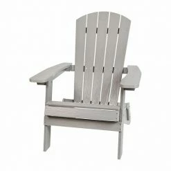 Emma+Oliver Emma And Oliver All-Weather Poly Resin Folding Adirondack Chair In White - Patio Chair -Emma+Oliver shop unnamed file 2551