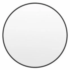 Emma+Oliver Emma And Oliver Mersin 16" Round Wall Mounted Mirror With Matte Black Iron Frame, Silver Backing And Shatterproof Glass For Entryways, Bathrooms And More -Emma+Oliver shop unnamed file 2567