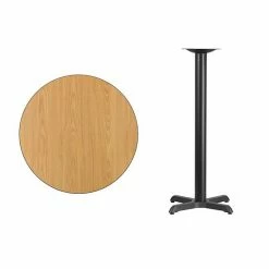 Emma+Oliver Emma And Oliver 30"RD Natural Laminate Bar Table Top-22"x22" Base 10 Emma+Oliver Emma And Oliver 30"RD Natural Laminate Bar Table Top-22"x22" Base -Emma+Oliver shop unnamed file 2587