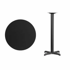 Emma+Oliver Emma And Oliver 30"RD Natural Laminate Bar Table Top-22"x22" Base 11 Emma+Oliver Emma And Oliver 30"RD Natural Laminate Bar Table Top-22"x22" Base -Emma+Oliver shop unnamed file 2588