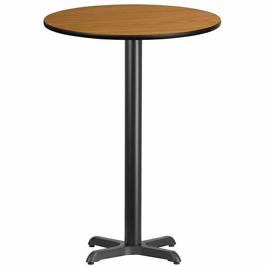 Emma+Oliver Emma And Oliver 30"RD Natural Laminate Bar Table Top-22"x22" Base 8 Emma+Oliver Emma And Oliver 30"RD Natural Laminate Bar Table Top-22"x22" Base - Image 8
