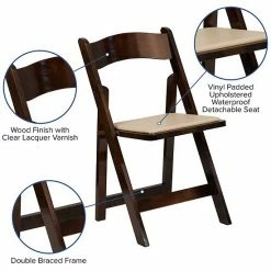 Emma+Oliver Emma And Oliver 2 Pack Fruitwood Wood Folding Chair With Vinyl Padded Seat -Emma+Oliver shop unnamed file 2602