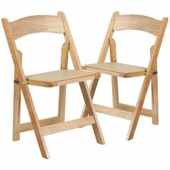 Emma+Oliver Emma And Oliver 2 Pack Fruitwood Wood Folding Chair With Vinyl Padded Seat -Emma+Oliver shop unnamed file 2604