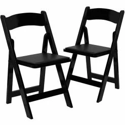 Emma+Oliver Emma And Oliver 2 Pack Fruitwood Wood Folding Chair With Vinyl Padded Seat -Emma+Oliver shop unnamed file 2605