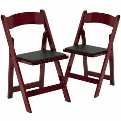 Emma+Oliver Emma And Oliver 2 Pack Fruitwood Wood Folding Chair With Vinyl Padded Seat -Emma+Oliver shop unnamed file 2606
