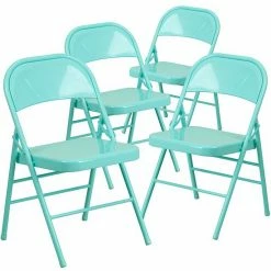 Emma+Oliver Emma And Oliver 4 Pack Colorful Cobalt Blue Triple Braced Metal Folding Chair -Emma+Oliver shop unnamed file 2615