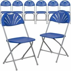 Emma+Oliver Emma And Oliver 8 Pack 650 Lb. Capacity White Plastic Fan Back Folding Chair Black -Emma+Oliver shop unnamed file 2623