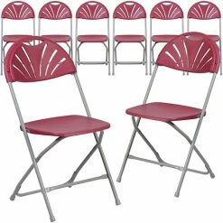 Emma+Oliver Emma And Oliver 8 Pack 650 Lb. Capacity White Plastic Fan Back Folding Chair Black -Emma+Oliver shop unnamed file 2624