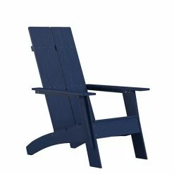 Emma+Oliver Emma And Oliver Gray Modern Dual Slat Back Indoor/Outdoor Adirondack Style Patio Chair -Emma+Oliver shop unnamed file 2678