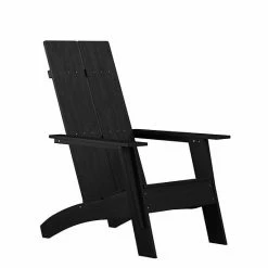 Emma+Oliver Emma And Oliver Gray Modern Dual Slat Back Indoor/Outdoor Adirondack Style Patio Chair -Emma+Oliver shop unnamed file 2679