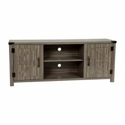 Emma+Oliver Emma And Oliver Troyer Barn Door Style TV Stand For Up To 65" TV's - White Wash With Walnut Top Entertainment Center - 59" Media Console With Adjustable Middle Shelf Whitewalnut 6 Emma+Oliver Emma And Oliver Troyer Barn Door Style TV Stand For Up To 65" TV's - White Wash With Walnut Top Entertainment Center - 59" Media Console With Adjustable Middle Shelf Whitewalnut -Emma+Oliver shop unnamed file 269