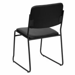 Emma+Oliver Emma And Oliver 500 Lb. Capacity High Density Black Vinyl Stacking Chair Blackfabricchromeframe -Emma+Oliver shop unnamed file 2789