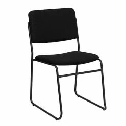 Emma+Oliver Emma And Oliver 500 Lb. Capacity High Density Black Vinyl Stacking Chair Blackfabricchromeframe -Emma+Oliver shop unnamed file 2790