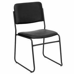 Emma+Oliver Emma And Oliver 500 Lb. Capacity High Density Black Vinyl Stacking Chair Blackfabricchromeframe -Emma+Oliver shop unnamed file 2791