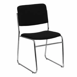 Emma+Oliver Emma And Oliver 500 Lb. Capacity High Density Black Vinyl Stacking Chair Blackfabricchromeframe -Emma+Oliver shop unnamed file 2792