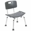 Emma+Oliver Emma And Oliver Tool-Free 300 Lb. Capacity, Adjustable Gray Bath & Shower Chair With Back