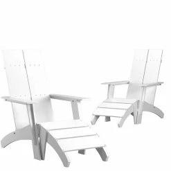 Emma+Oliver Emma And Oliver Set Of 2 Indoor/Outdoor 2-Slat Adirondack Style Chairs & Footrests In Navy -Emma+Oliver shop unnamed file 2904