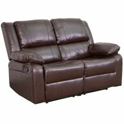 Emma+Oliver Emma And Oliver Chocolate Brown Microfiber Loveseat With Two Built-In Recliners Chocolatemicrofiber -Emma+Oliver shop unnamed file 2926
