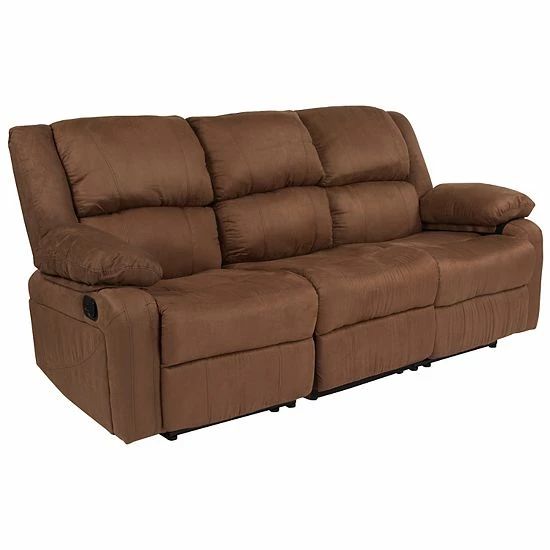 Emma+Oliver Emma And Oliver Brown LeatherSoft Sofa With Two Built-In Recliners 7 Emma+Oliver Emma And Oliver Brown LeatherSoft Sofa With Two Built-In Recliners - Image 7