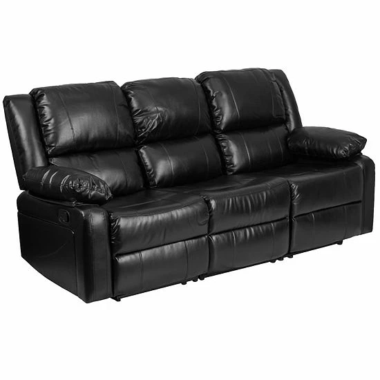 Emma+Oliver Emma And Oliver Brown LeatherSoft Sofa With Two Built-In Recliners 8 Emma+Oliver Emma And Oliver Brown LeatherSoft Sofa With Two Built-In Recliners - Image 8