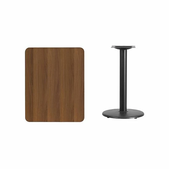 Emma+Oliver Emma and Oliver 24"x30" Rectangular Walnut Laminate Table Top with 18"RD Base Emma+Oliver Emma And Oliver 24"x30" Rectangular Walnut Laminate Table Top With 18"RD Base -Emma+Oliver shop unnamed file 3001