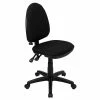Emma+Oliver Emma And Oliver Mid-Back Black Fabric Swivel Ergonomic Task Office Chair With Adjustable Lumbar