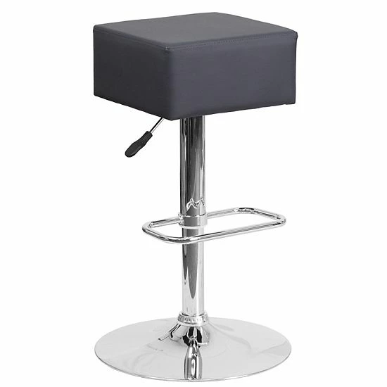 Emma+Oliver Emma and Oliver Black Vinyl Adjustable Height Barstool with Square Seat Emma+Oliver Emma And Oliver Black Vinyl Adjustable Height Barstool With Square Seat -Emma+Oliver shop unnamed file 3059