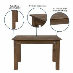 Emma+Oliver Emma And Oliver 46" X 30" Rectangular Antique Rustic White Solid Pine Farm Dining Table 2 Emma+Oliver Emma And Oliver 46" X 30" Rectangular Antique Rustic White Solid Pine Farm Dining Table -Emma+Oliver shop unnamed file 306