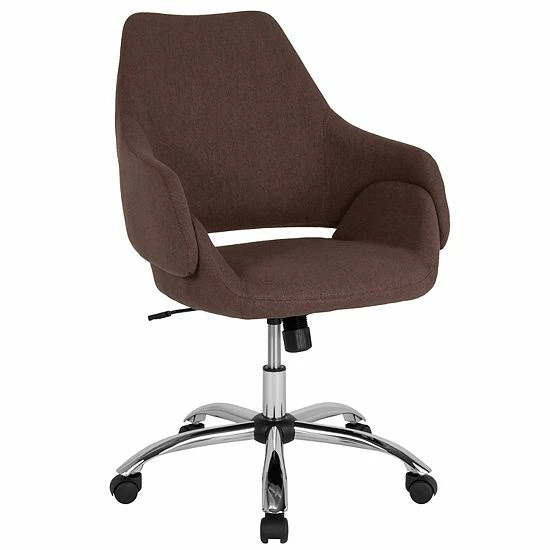 Emma+Oliver Emma and Oliver Home Office Mid-Back Office Chair with Wrap Style Arms in White LeatherSoft Emma+Oliver Emma And Oliver Home Office Mid-Back Office Chair With Wrap Style Arms In White LeatherSoft -Emma+Oliver shop unnamed file 3066