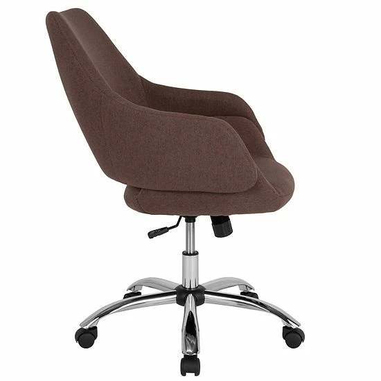 Emma+Oliver Emma and Oliver Home Office Mid-Back Office Chair with Wrap Style Arms in White LeatherSoft Emma+Oliver Emma And Oliver Home Office Mid-Back Office Chair With Wrap Style Arms In White LeatherSoft -Emma+Oliver shop unnamed file 3070