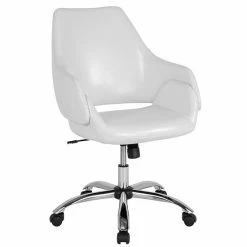 Emma+Oliver Emma And Oliver Home Office Mid-Back Office Chair With Wrap Style Arms In White LeatherSoft 6 Emma+Oliver Emma And Oliver Home Office Mid-Back Office Chair With Wrap Style Arms In White LeatherSoft -Emma+Oliver shop unnamed file 3072