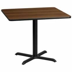 Emma+Oliver Emma And Oliver 36" Square Black Laminate Table Top With 30"x30" Table Height Base Walnut 5 Emma+Oliver Emma And Oliver 36" Square Black Laminate Table Top With 30"x30" Table Height Base Walnut -Emma+Oliver shop unnamed file 3079