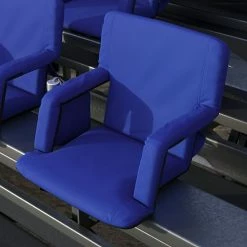 Emma+Oliver Emma And Oliver Set Of 2 Blue Portable Stadium Chairs With Armrests, Reclining Padded Back & Seat, Lightweight Metal Frame & Backpack Straps 10 Emma+Oliver Emma And Oliver Set Of 2 Blue Portable Stadium Chairs With Armrests, Reclining Padded Back & Seat, Lightweight Metal Frame & Backpack Straps -Emma+Oliver shop unnamed file 31