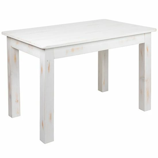 Emma+Oliver Emma and Oliver 46" x 30" Rectangular Antique Rustic White Solid Pine Farm Dining Table Emma+Oliver Emma And Oliver 46" X 30" Rectangular Antique Rustic White Solid Pine Farm Dining Table -Emma+Oliver shop unnamed file 310