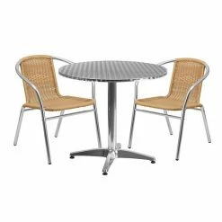 Emma+Oliver Emma And Oliver 31.5" Round Aluminum Table Set-2 Black Rattan Chairs 7 Emma+Oliver Emma And Oliver 31.5" Round Aluminum Table Set-2 Black Rattan Chairs -Emma+Oliver shop unnamed file 3122