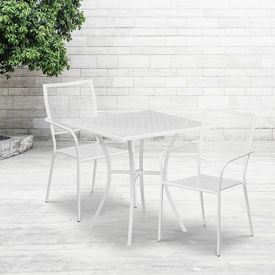 Emma+Oliver Emma and Oliver Commercial Grade 28" Square Gold Patio Table Set-2 Square Back Chairs Sky Blue Emma+Oliver Emma And Oliver Commercial Grade 28" Square Gold Patio Table Set-2 Square Back Chairs Sky Blue -Emma+Oliver shop unnamed file 3180