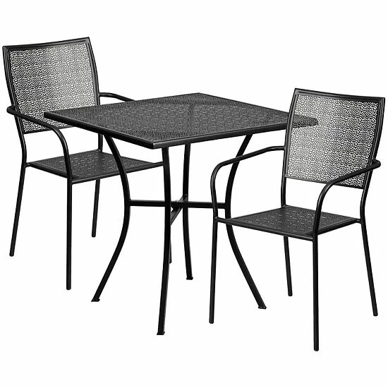 Emma+Oliver Emma and Oliver Commercial Grade 28" Square Gold Patio Table Set-2 Square Back Chairs Sky Blue Emma+Oliver Emma And Oliver Commercial Grade 28" Square Gold Patio Table Set-2 Square Back Chairs Sky Blue -Emma+Oliver shop unnamed file 3186