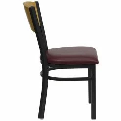 Emma+Oliver Emma And Oliver Black Circle Back Metal Dining Chair/Natural Wood Back, Black Seat Naturalnaturalblack -Emma+Oliver shop unnamed file 3210