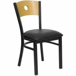 Emma+Oliver Emma And Oliver Black Circle Back Metal Dining Chair/Natural Wood Back, Black Seat Naturalnaturalblack -Emma+Oliver shop unnamed file 3211