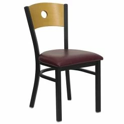 Emma+Oliver Emma And Oliver Black Circle Back Metal Dining Chair/Natural Wood Back, Black Seat Naturalnaturalblack -Emma+Oliver shop unnamed file 3212