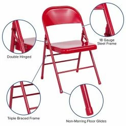 Emma+Oliver Emma And Oliver 2 Pack Triple Braced & Double Hinged Gray Metal Folding Chair 10 Emma+Oliver Emma And Oliver 2 Pack Triple Braced & Double Hinged Gray Metal Folding Chair -Emma+Oliver shop unnamed file 3216