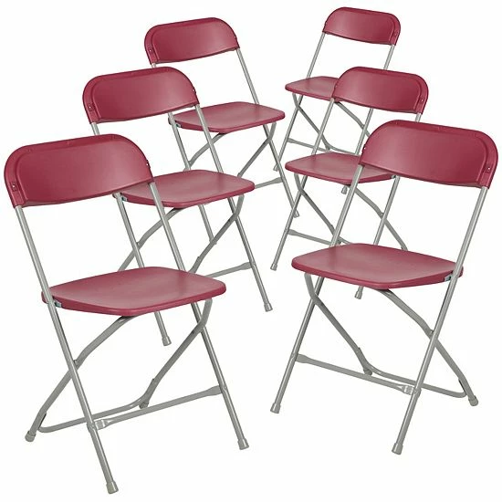 Emma+Oliver Emma And Oliver Folding Chair - Beige Plastic 6 Pack 650LB Weight Capacity - Event Chair Black 6 Emma+Oliver Emma And Oliver Folding Chair - Beige Plastic 6 Pack 650LB Weight Capacity - Event Chair Black - Image 6