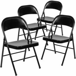 Emma+Oliver Emma And Oliver 4 Pack Double Braced Gray Metal Folding Chair Red 7 Emma+Oliver Emma And Oliver 4 Pack Double Braced Gray Metal Folding Chair Red -Emma+Oliver shop unnamed file 3245