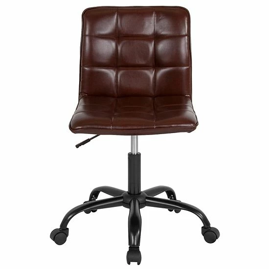 Emma+Oliver Emma And Oliver Home Office Armless Tufted Back/Seat Task Office Chair-Blue Fabric 4 Emma+Oliver Emma And Oliver Home Office Armless Tufted Back/Seat Task Office Chair-Blue Fabric - Image 4