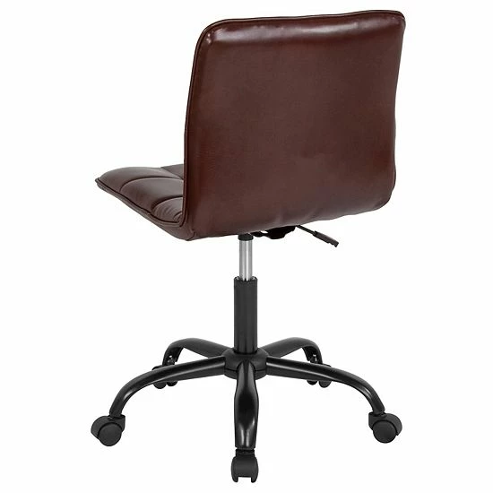 Emma+Oliver Emma And Oliver Home Office Armless Tufted Back/Seat Task Office Chair-Blue Fabric 5 Emma+Oliver Emma And Oliver Home Office Armless Tufted Back/Seat Task Office Chair-Blue Fabric - Image 5