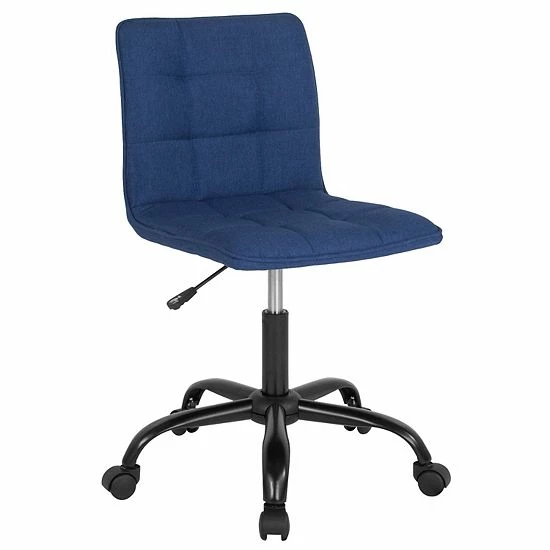 Emma+Oliver Emma And Oliver Home Office Armless Tufted Back/Seat Task Office Chair-Blue Fabric 8 Emma+Oliver Emma And Oliver Home Office Armless Tufted Back/Seat Task Office Chair-Blue Fabric - Image 8
