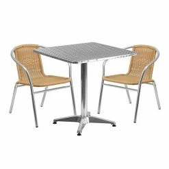 Emma+Oliver Emma And Oliver 27.5" Square Aluminum Table Set-2 Dark Brown Rattan Chairs 7 Emma+Oliver Emma And Oliver 27.5" Square Aluminum Table Set-2 Dark Brown Rattan Chairs -Emma+Oliver shop unnamed file 3308